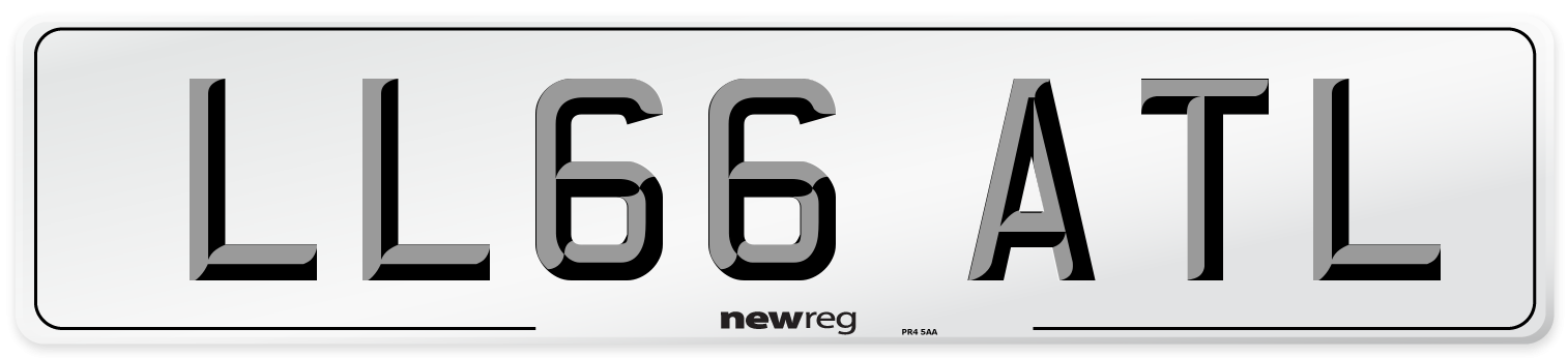 LL66 ATL Number Plate from New Reg